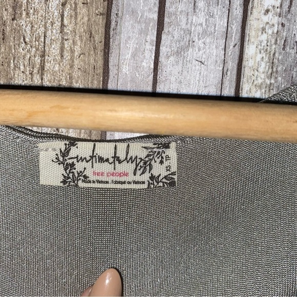 NWT Intimately Free People Turnt Oxide Silver Metallic Bodysuit XS - Picture 8 of 9